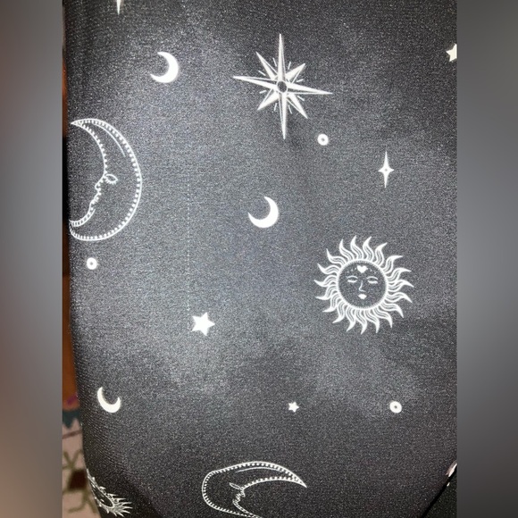 Skinny Dip London ASOS Celestial Sun and Moon tie strap black slip dress Size 6 - Picture 8 of 13